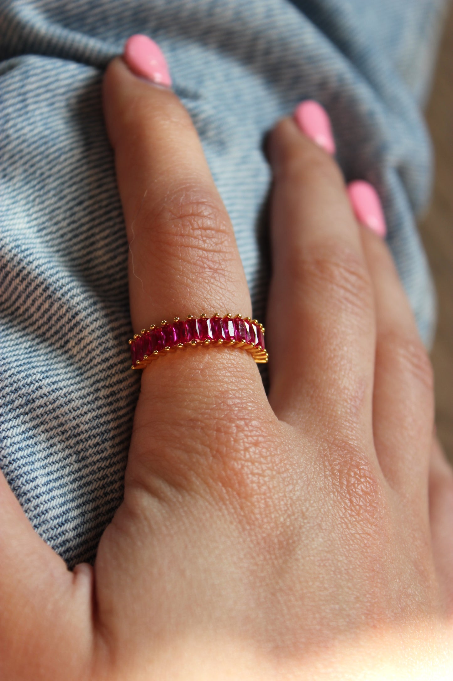 Pink gems ring - Lisebise